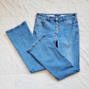 Anthro Pilcro & The Letterpress High Rise Flare Jeans